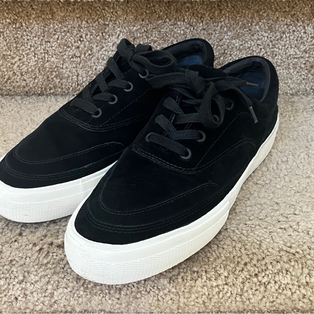 All SAINTS suede Black and White Sneakers